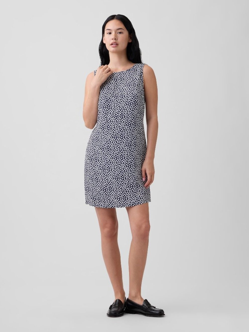 Gap Women's XL Navy Dot Print Sleeveless Mini Dress 75% off Retail